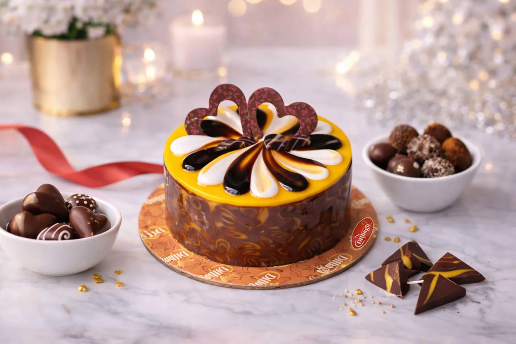 Royal Mango Truffle Cake